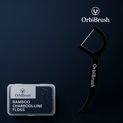 Bamboo Charcoal Double-Line Floss Picks (50/100 pcs)