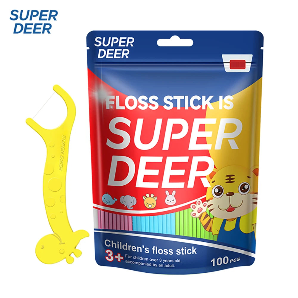 Children’s Colored Dental Floss Picks (100 pcs)