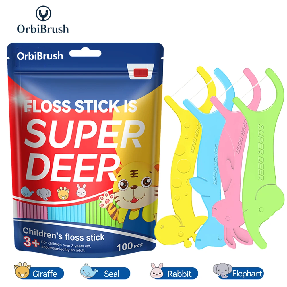 Children’s Colored Dental Floss Picks (100 pcs)