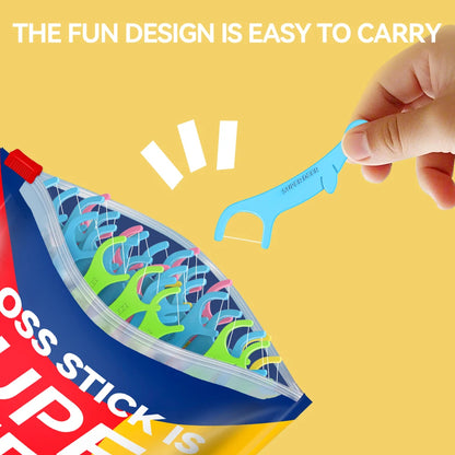 Children’s Colored Dental Floss Picks (100 pcs)